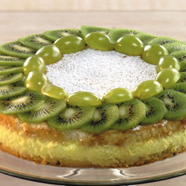 Citronlagkage med frisk frugt