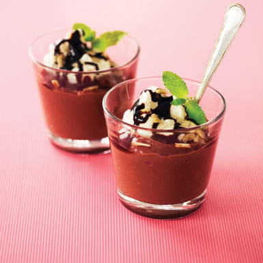 Chokoladebudding med cognac