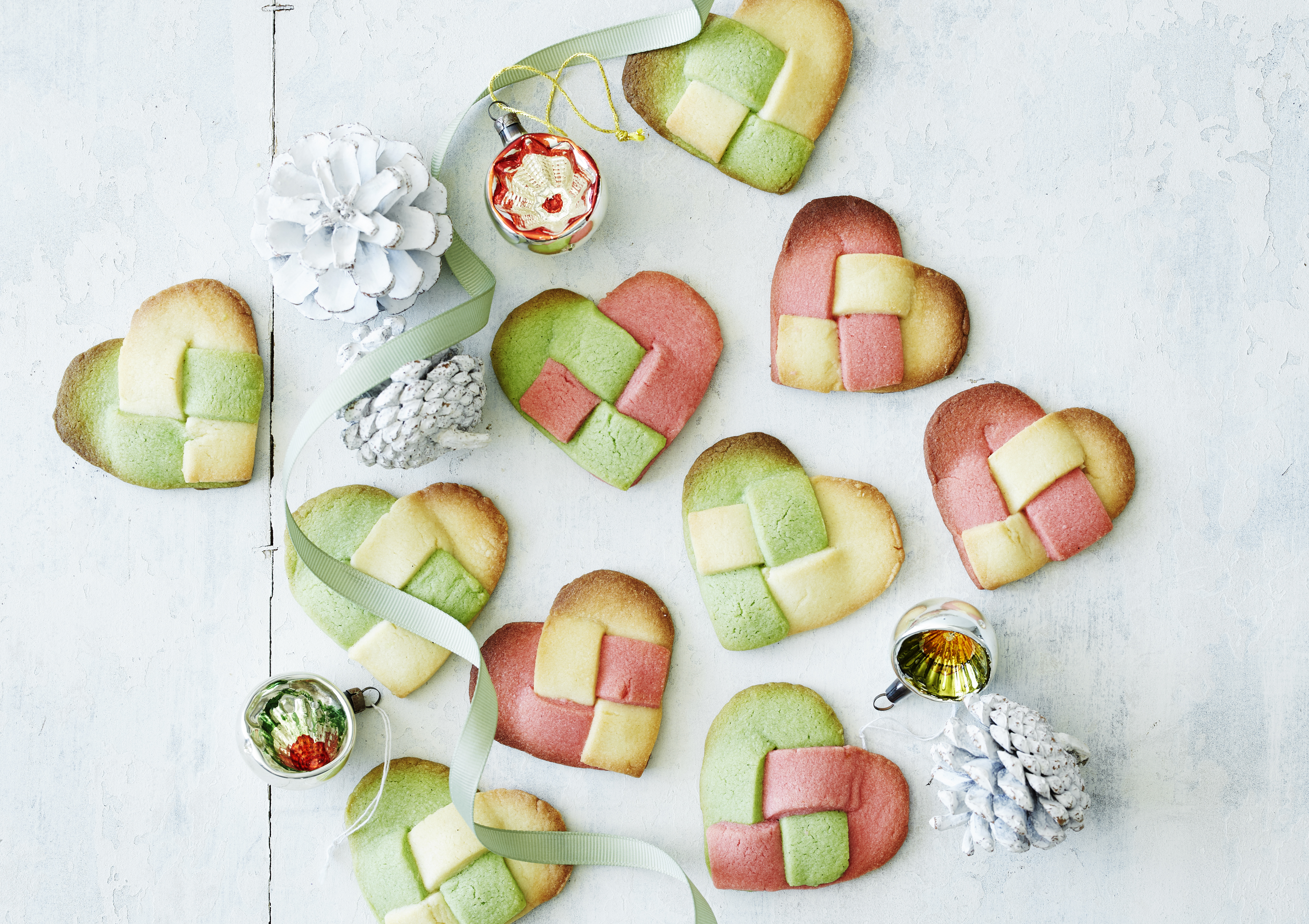 Flettede julehjerter